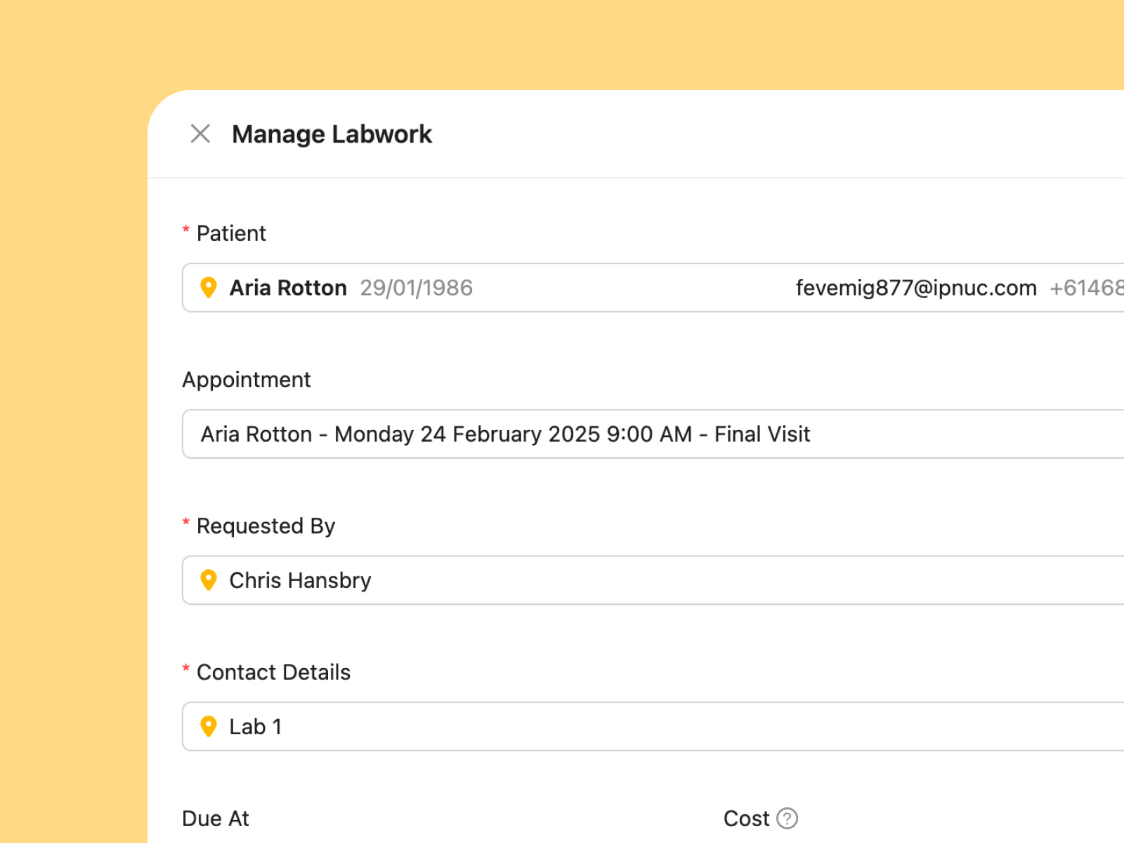 Labwork Management