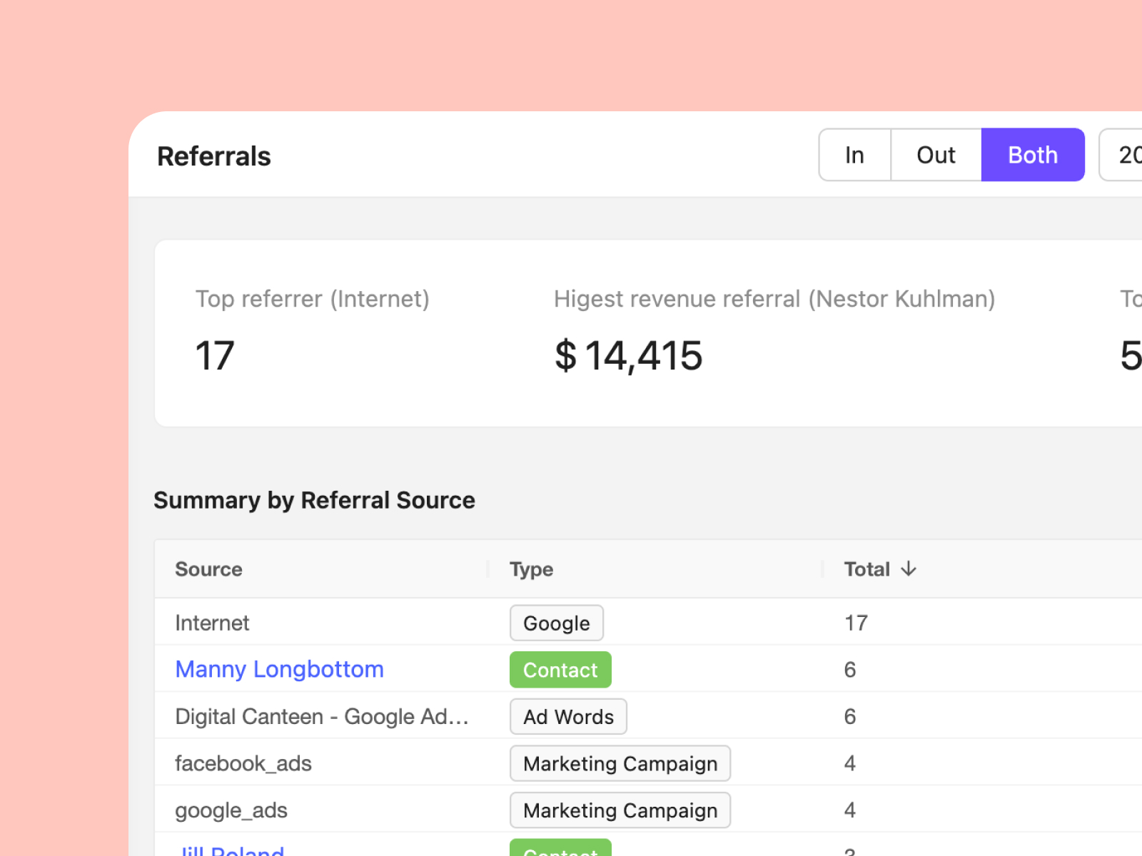 Referral Tracking