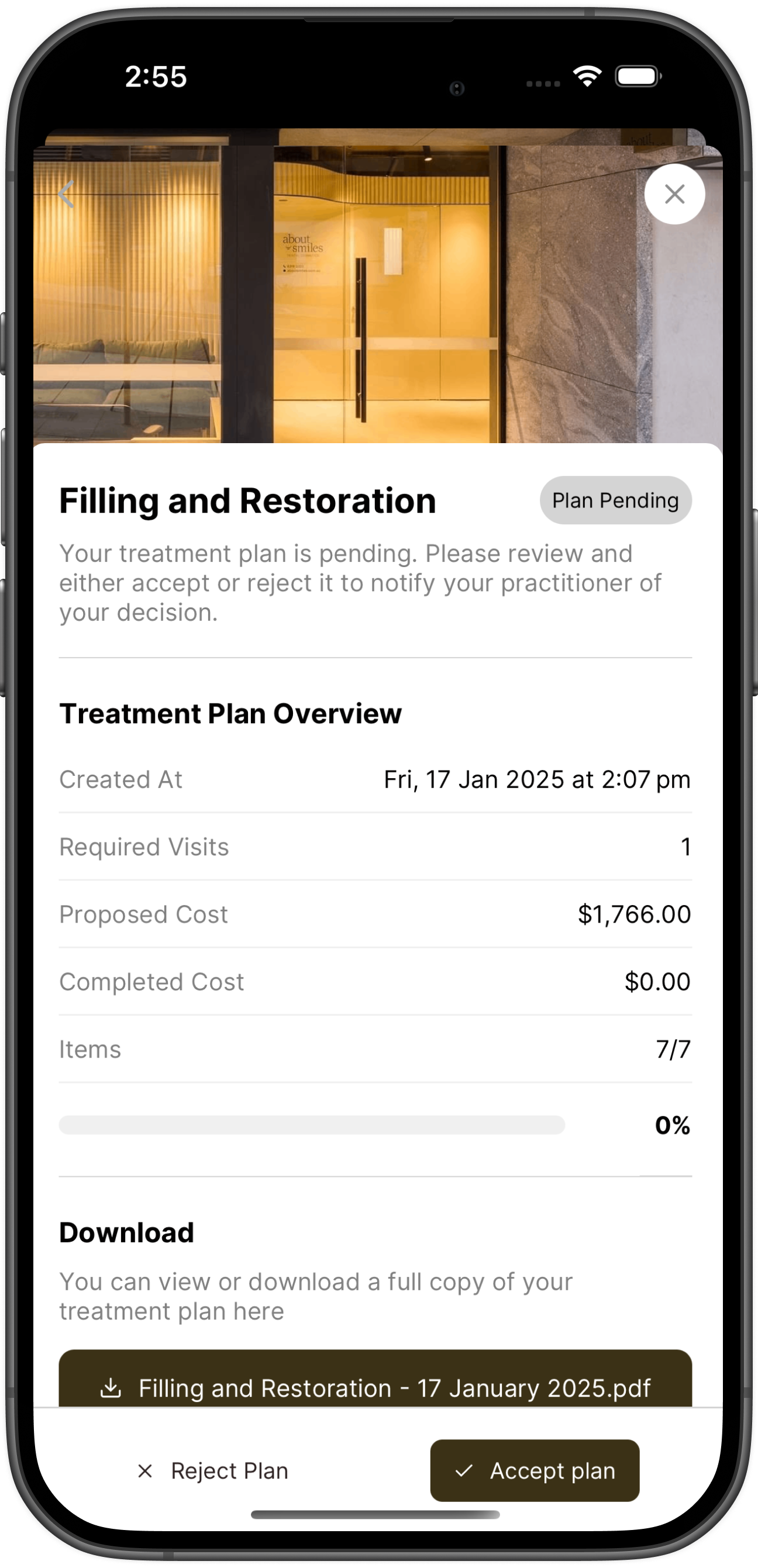 Mobile app screenshot